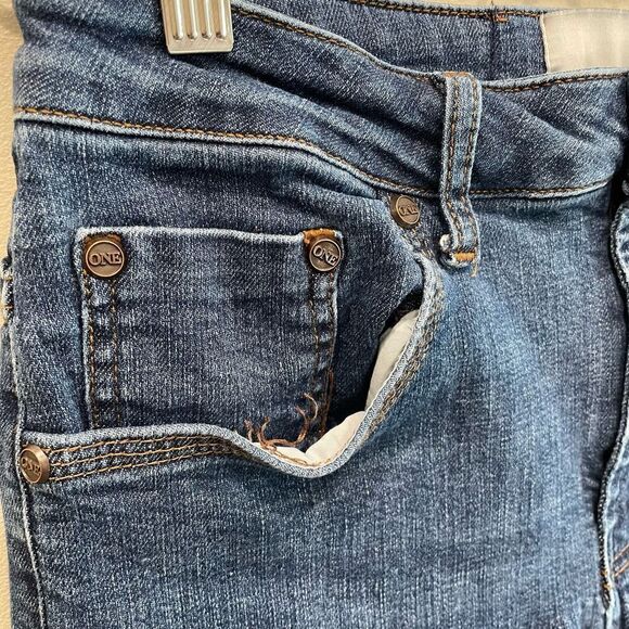 One Teaspoon High Waist Freebirds II Skinny Jeans - Size: 27 - Picture 4 of 10